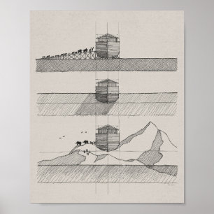 Noah's Ark - Bijbelse kunst, nautisch Poster