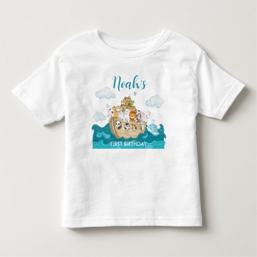 Noah's Ark Birthday Kinder Shirts (Voorkant)