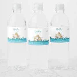 Noah's Ark Birthday Water Bottle Label Waterfles Etiket