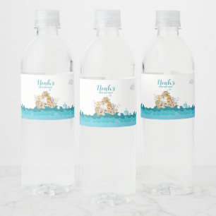 Noah's Ark Birthday Water Bottle Label Waterfles Etiket
