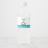 Noah's Ark Birthday Water Bottle Label Waterfles Etiket (Voorkant)
