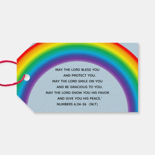 Noah's Ark Blessing of the Backpack Church Cadeaulabel (Achterkant Horizontaal)