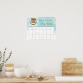 Noah's Ark Blue Boy Raad Baby's Vervaldatum game Poster (Keuken)