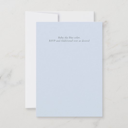 Noah's Ark Blue Boys Christening Invite Baptism (Achterkant)