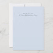 Noah's Ark Blue Boys Christening Invite Baptism Kaart (Achterkant)