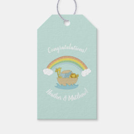 Noah's Ark Boho Baby shower Cadeaulabel