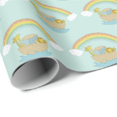 Noah's Ark Boho Baby shower Cadeaupapier (Rol Hoek)