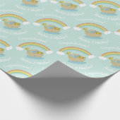 Noah's Ark Boho Baby shower Cadeaupapier (Hoek)