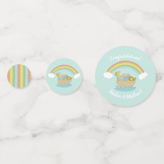 Noah's Ark Boho Baby shower Confetti (Voorkanten)
