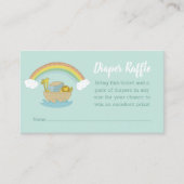 Noah's Ark Boho Baby shower Diaper Raffle Informatiekaartje (Voorkant)