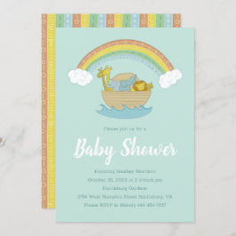 Noah's Ark Boho Baby shower Kaart