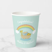 Noah's Ark Boho Baby shower Papieren Bekers (Voorkant)