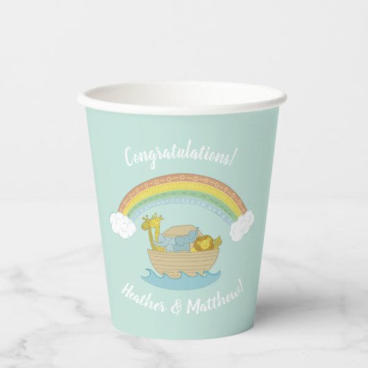 Noah's Ark Boho Baby shower Papieren Bekers (Voorkant)