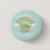 Noah's Ark Boho Baby shower Ronde Button 3,2 Cm (Voorkant)