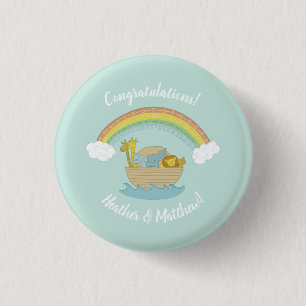 Noah's Ark Boho Baby shower Ronde Button 3,2 Cm
