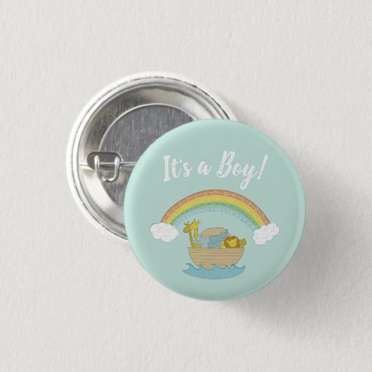 Noah's Ark Boho Baby shower Ronde Button 3,2 Cm (Voorkant /achterkant)