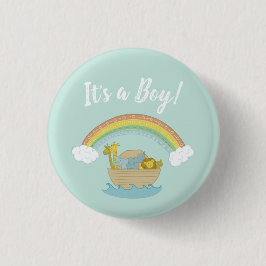 Noah's Ark Boho Baby shower Ronde Button 3,2 Cm