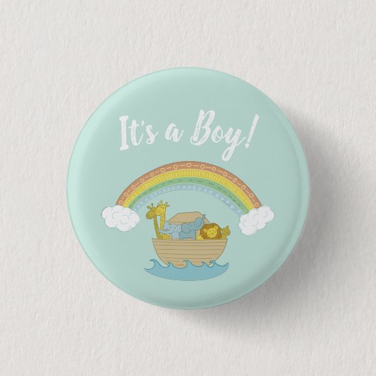 Noah's Ark Boho Baby shower Ronde Button 3,2 Cm (Voorkant)