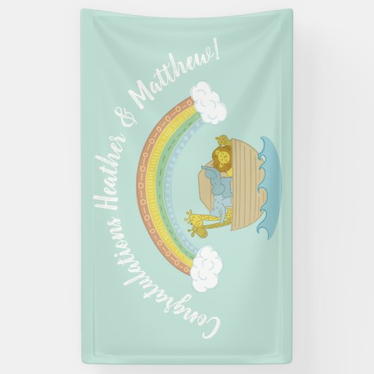 Noah's Ark Boho Baby shower Spandoek (Verticaal)