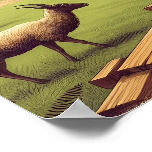 Noah's Ark Bouw Scene Poster (Hoek)