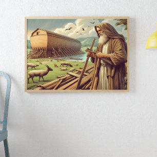 Noah's Ark Bouw Scene Poster