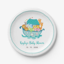 Noah's Ark Boy Baby shower Papieren Borden