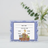 Noah's Ark Boy Birth Certificate Briefkaart (Staand voorkant)