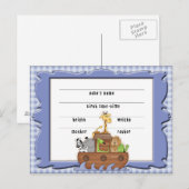 Noah's Ark Boy Birth Certificate Briefkaart (Voorkant / Achterkant)