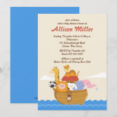 Noah's Ark Boy of Girl Baby shower Kaart (Voorkant / Achterkant)