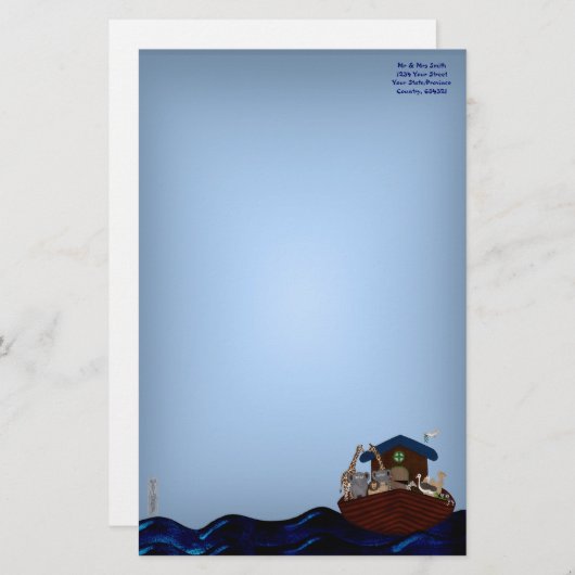 Noah's Ark Briefpapier (Voorkant / Achterkant)