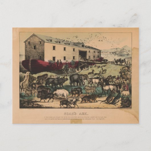 Noah's Ark by Currier & Ives (1868-1878) Briefkaart (Voorkant)
