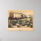 Noah's Ark by Currier & Ives (1868-78) Canvas Afdruk (Voorkant)