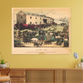 Noah's Ark by Currier & Ives (1868-78) Canvas Afdruk (Insitu (Woonkamer))
