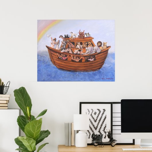 Noah's Ark Canvas Print (Thuiskantoor)