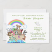 Noah's Ark Christelijk Baby shower Uitnodiging (Voorkant)