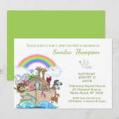 Noah's Ark Christelijk Baby shower Uitnodiging (Voorkant / Achterkant)