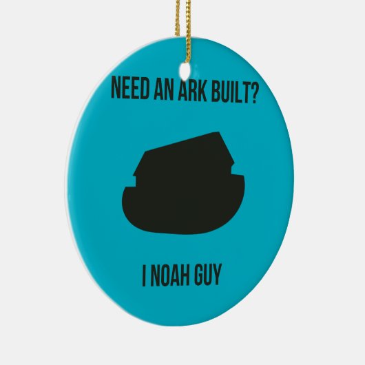 Noah's Ark Christelijk Pun Keramisch Ornament (Rechts)