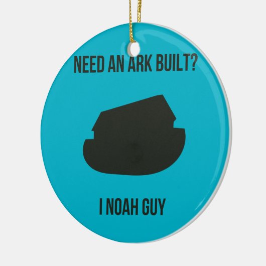 Noah's Ark Christelijk Pun Keramisch Ornament (Links)