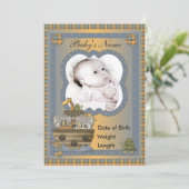 Noah's Ark Christelijke Baby Aankondigingen (Staand voorkant)