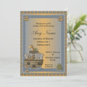 Noah's Ark Christelijke Baby Douche Uitnodigingen (Staand voorkant)