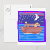 Noah's ark Christelijke kunstwerk_2 Briefkaart (Voorkant / Achterkant)
