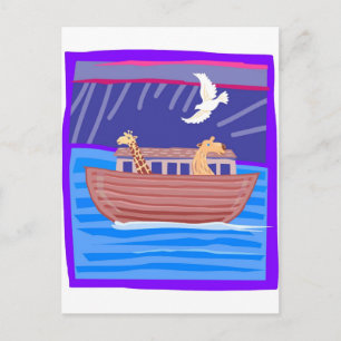 Noah's ark Christelijke kunstwerk_2 Briefkaart