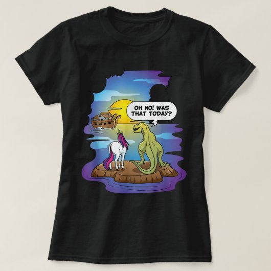 Noahs Ark Christelijke pun Bibble the last unicorn T-shirt (Design voorkant)