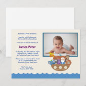 Noah's Ark Christening Uitnodigingen (Voorkant / Achterkant)