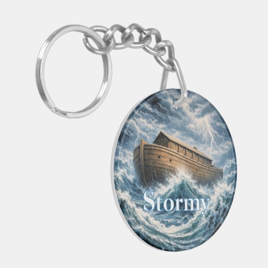 Noah's Ark Customizable Keychain (Voorkant Links)