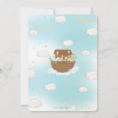 Noah's Ark Cute Animals Boy Baby shower per mail Kaart (Achterkant)