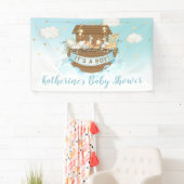 Noah's Ark Cute Animals Boy Baby shower Spandoek (Insitu)