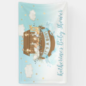 Noah's Ark Cute Animals Boy Baby shower Spandoek (Verticaal)