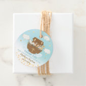 Noah's Ark Cute Animals Boy Baptism Christening Bedankjes Labels (In situ)