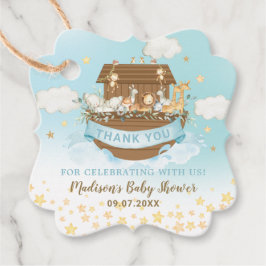 Noah's Ark Cute Animals Boy Birthday Baby shower Bedankjes Labels